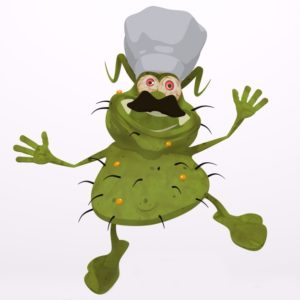 Bacteria Contamination Chef Character Small